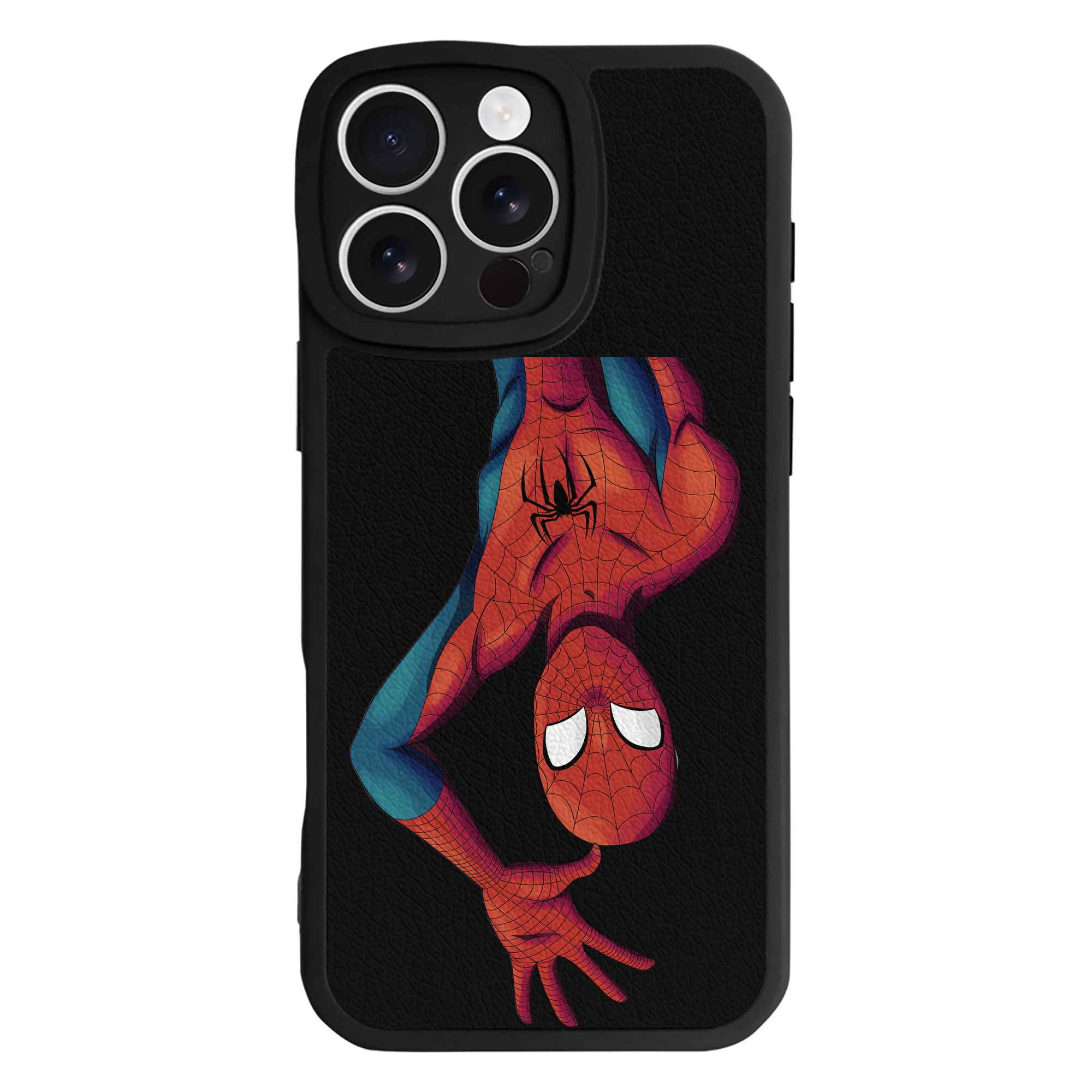 （画像用） Spider Man スパイダーマン 【iPhone 16シリーズ対応】シリコンスマホケース（レザー調） 材質：シリコン
